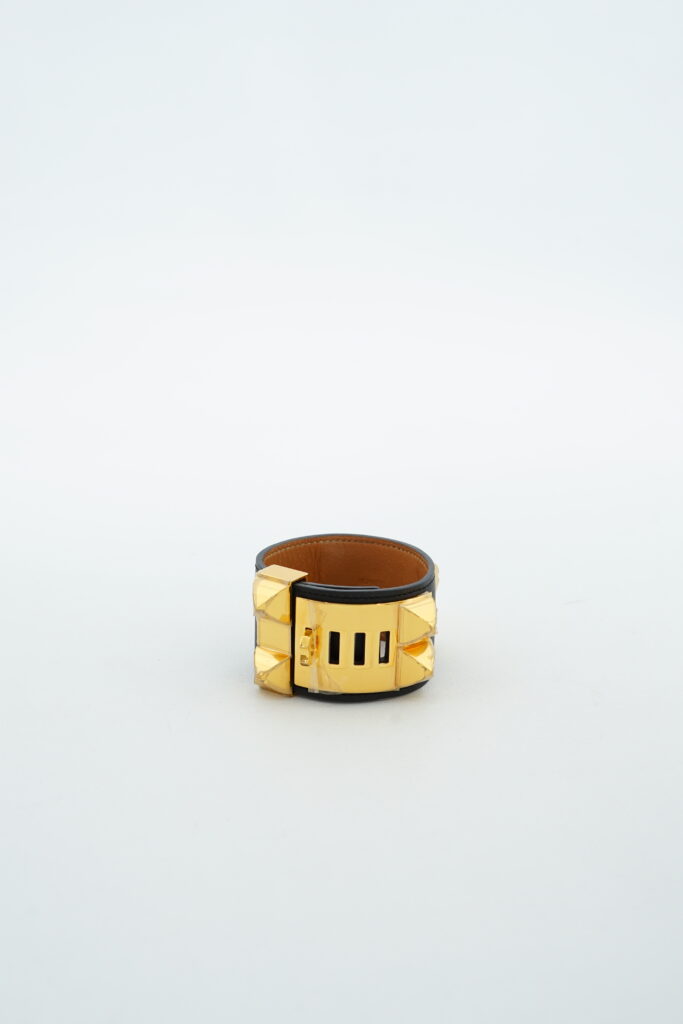 Hermes Collier De Chien Noir GHW