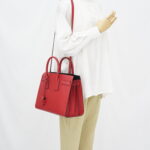 Saint Laurent Sac De Jour Grained Red