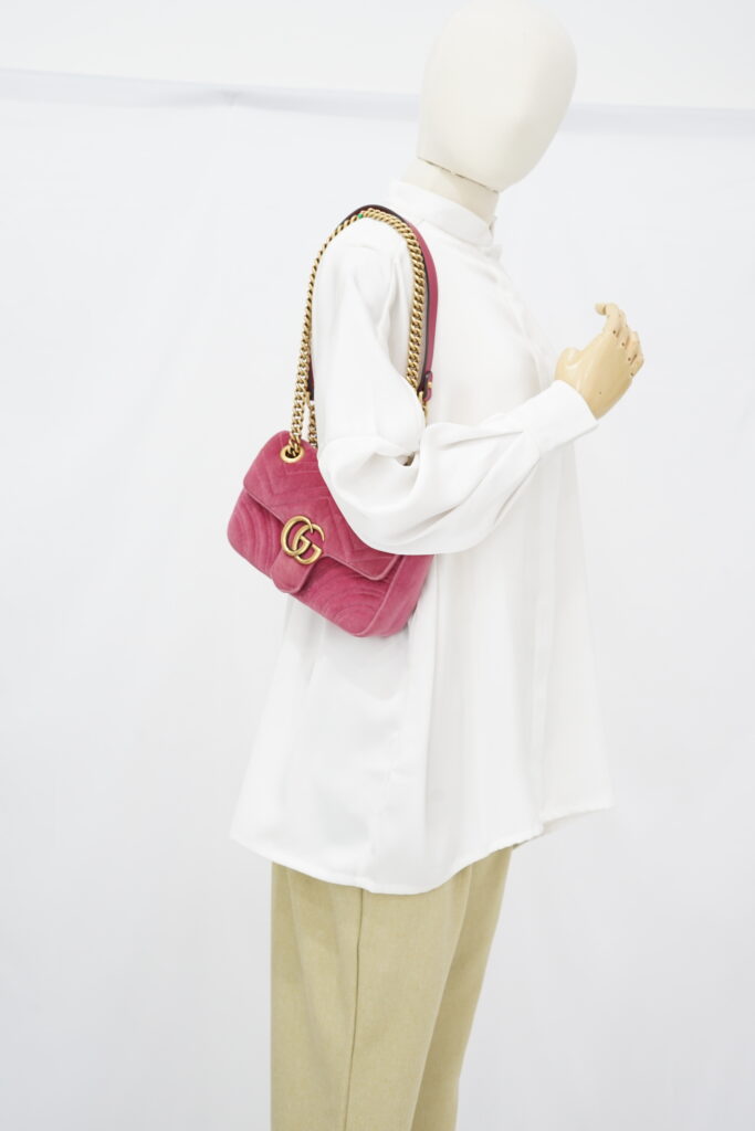 Gucci Marmont Mini Pink Velvet  GHW