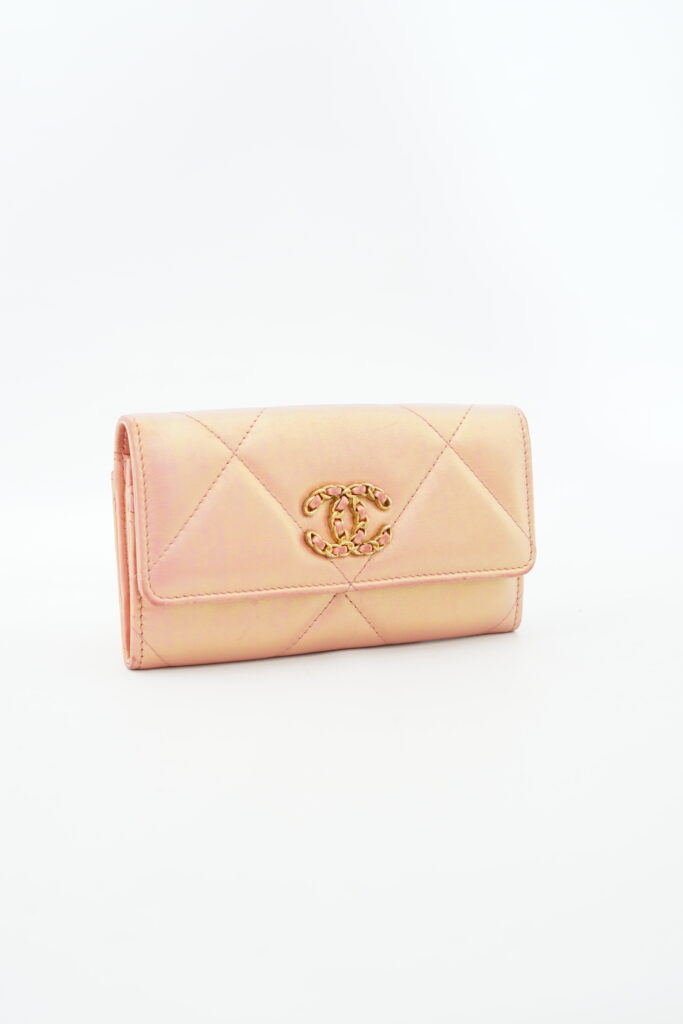 Chanel Classic Long Flap Iridescent Pink GHW