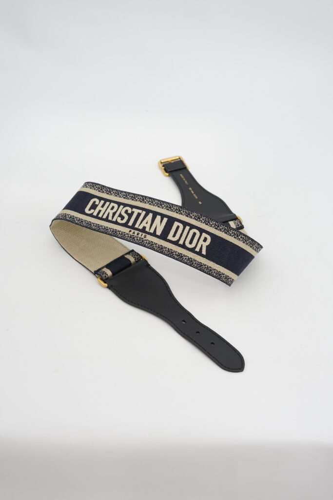 Dior Belt Embroidered Canvas Blue