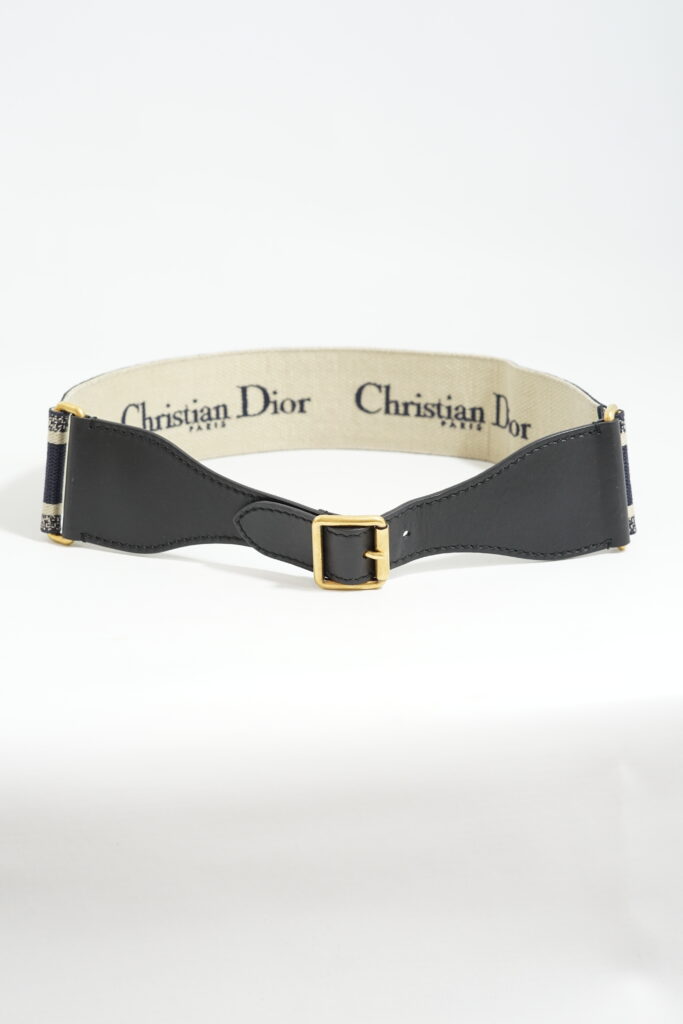 Dior Belt Embroidered Canvas Blue