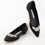 Manolo Blahnik Lurum Ballet Flat Satin Black