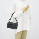 Chanel Mini Rectangle Crinkled Patent All Black