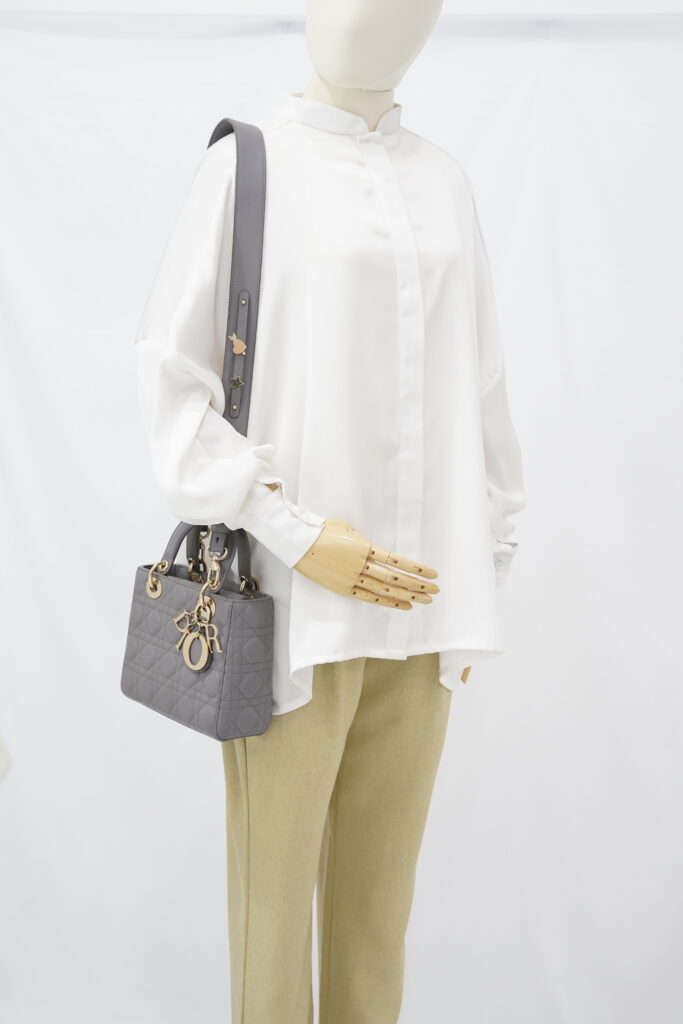 Dior Lady Dior Small Grey GHW