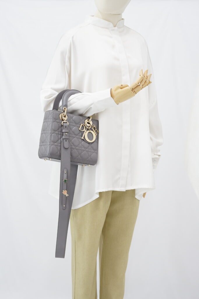 Dior Lady Dior Small Grey GHW