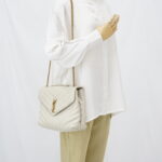 Saint Laurent Lou Lou Medium White GHW