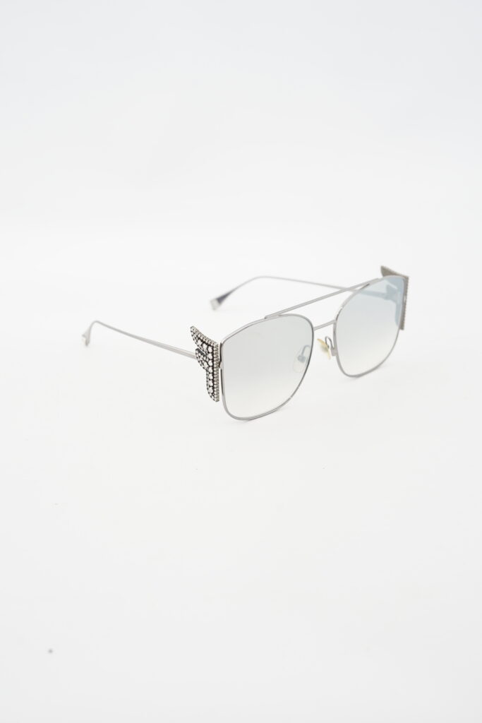 Fendi Sunglasses Crystal Silver