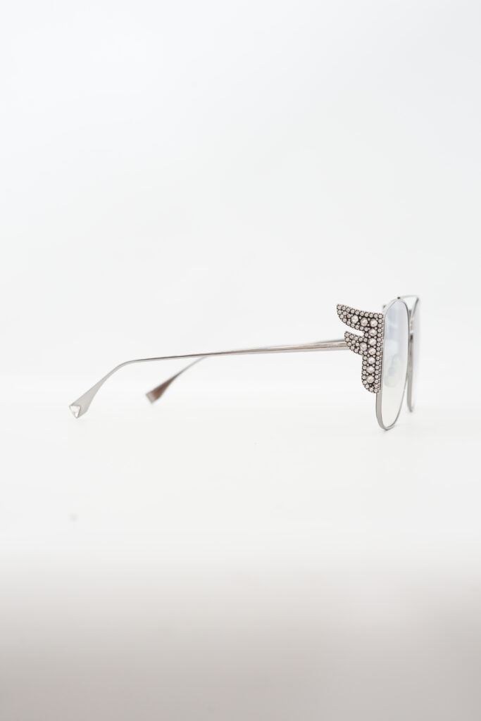 Fendi Sunglasses Crystal Silver