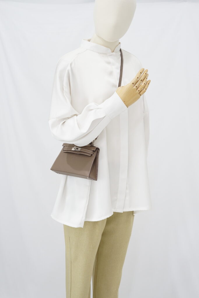 Hermes Mini Kelly 20 Epsom Etoupe PHW