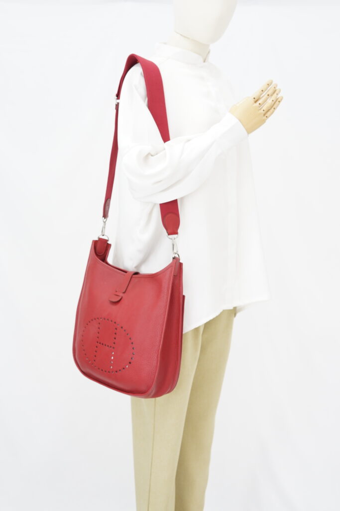 Hermes Evelyne GM Clemence Rouge Garance PHW