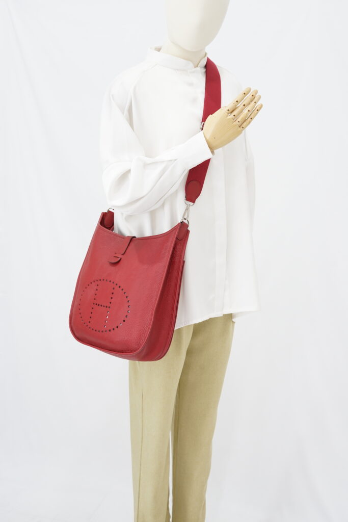 Hermes Evelyne GM Clemence Rouge Garance PHW
