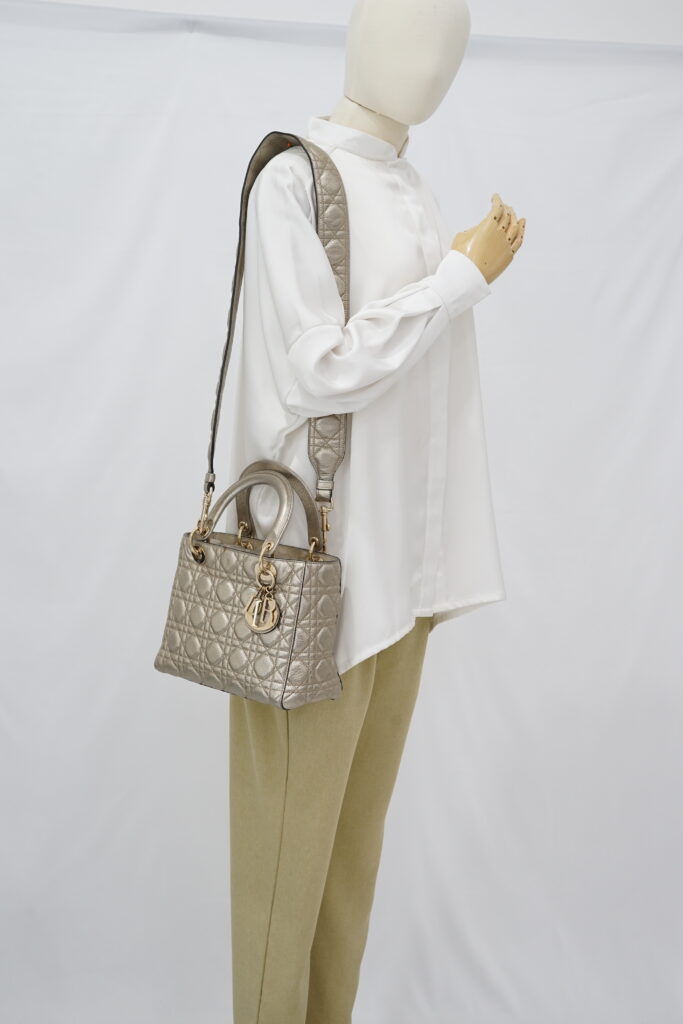 Dior Lady Dior Medium Metalic Gold GHW