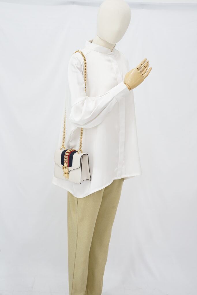 Gucci Mini Sylvie White GHW