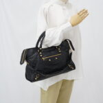Balenciaga Reguler Giant City Agneau Black GHW