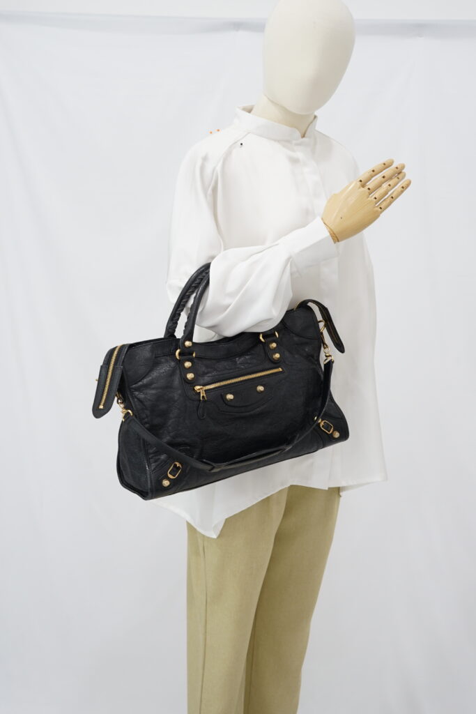 Balenciaga Reguler Giant City Agneau Black GHW