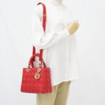 Dior Lady Dior Medium Red GHW