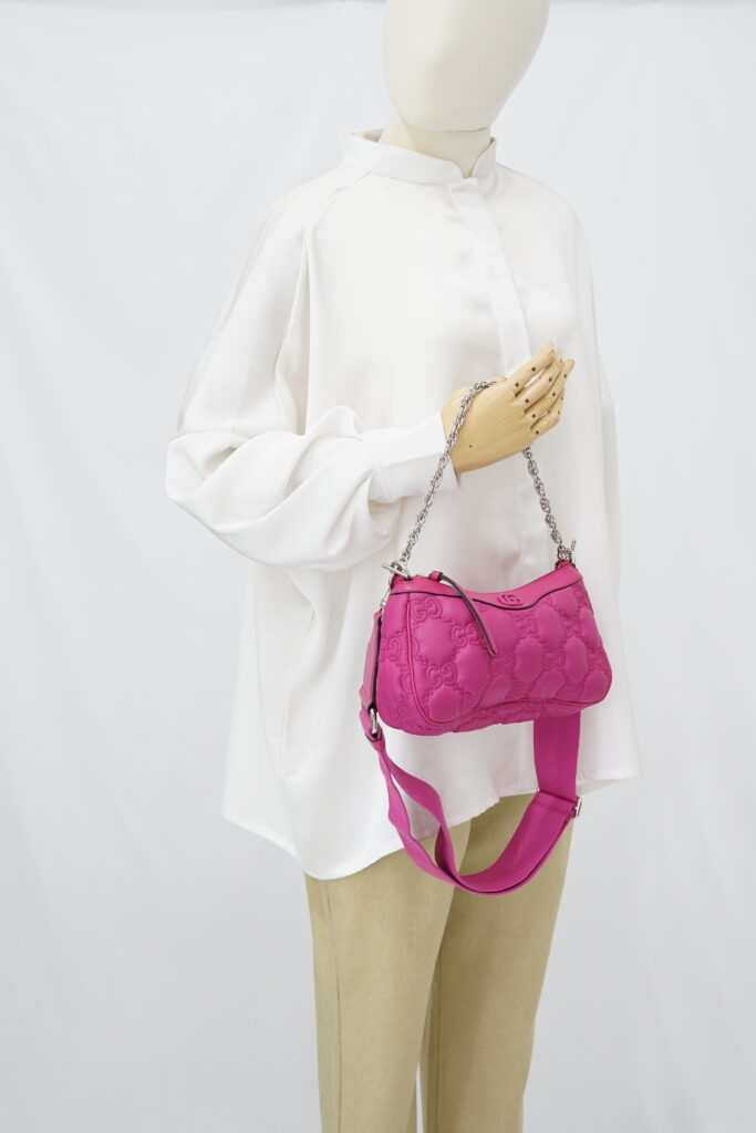 Gucci GG Matelasse Chain Bag Hot Pink SHW