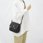 Prada Double Buckle Sling Bag Leather Black GHW