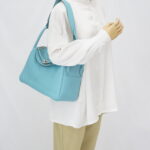 Hermes Lindy 30 Bleu Atoll PHW