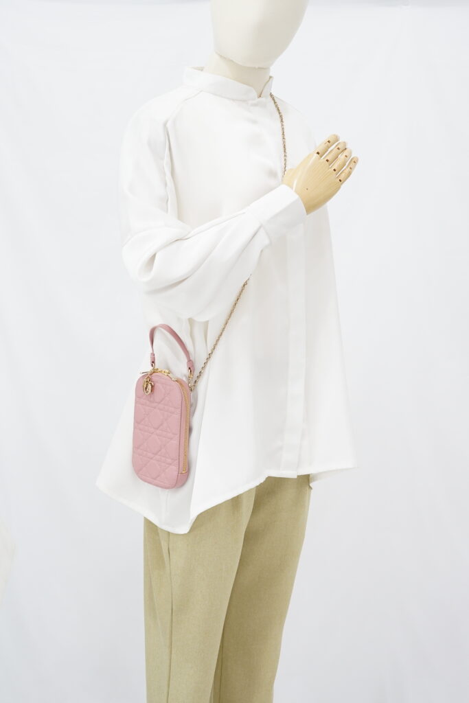 Dior Lady Dior Call’ in Phone Pink GHW