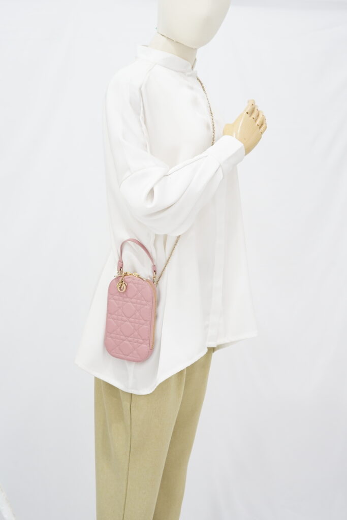 Dior Lady Dior Call’ in Phone Pink GHW