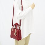 Dior Lady Dior Small Vernis Rouge Cerise GHW