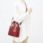 Dior Lady Dior Small Vernis Rouge Cerise GHW