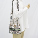 Dior Lady Dior Medium Toile De Jouy Mexico White Multicolor GHW