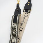 Dior Adjustable Shoulder Strap Embroidered Black GHW
