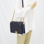 Chanel Boy 30 Lambskin Braided Navy GHW