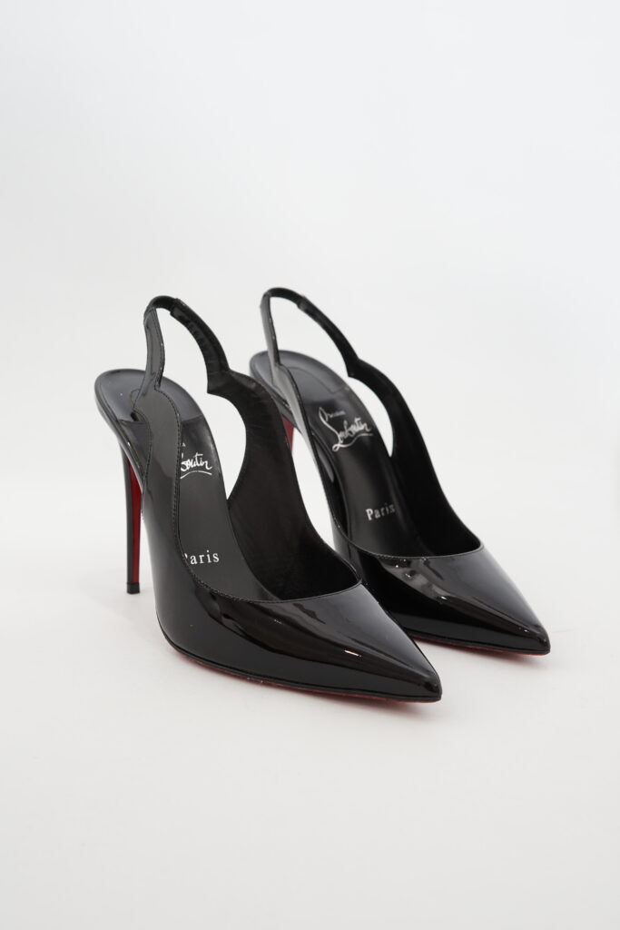 Christian Louboutin Hot Chick Sling 100 Vernis Black