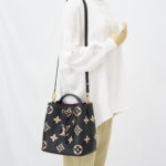 Louis Vuitton Noe Neo MM Monogram Empreinte Noir Beige GHW