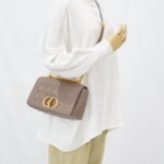 Dior Medium Caro Calfskin Warm Taupe GHW