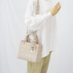 Dior Medium Lady Dior Lambskin Beige Trench GHW