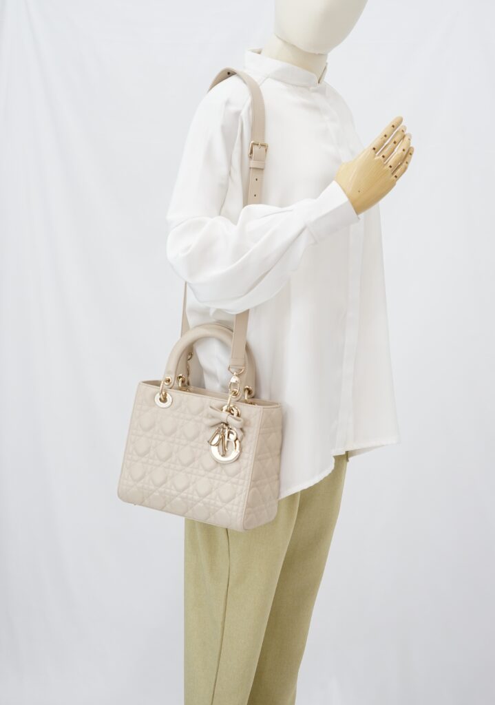 Dior Medium Lady Dior Lambskin Beige Trench GHW