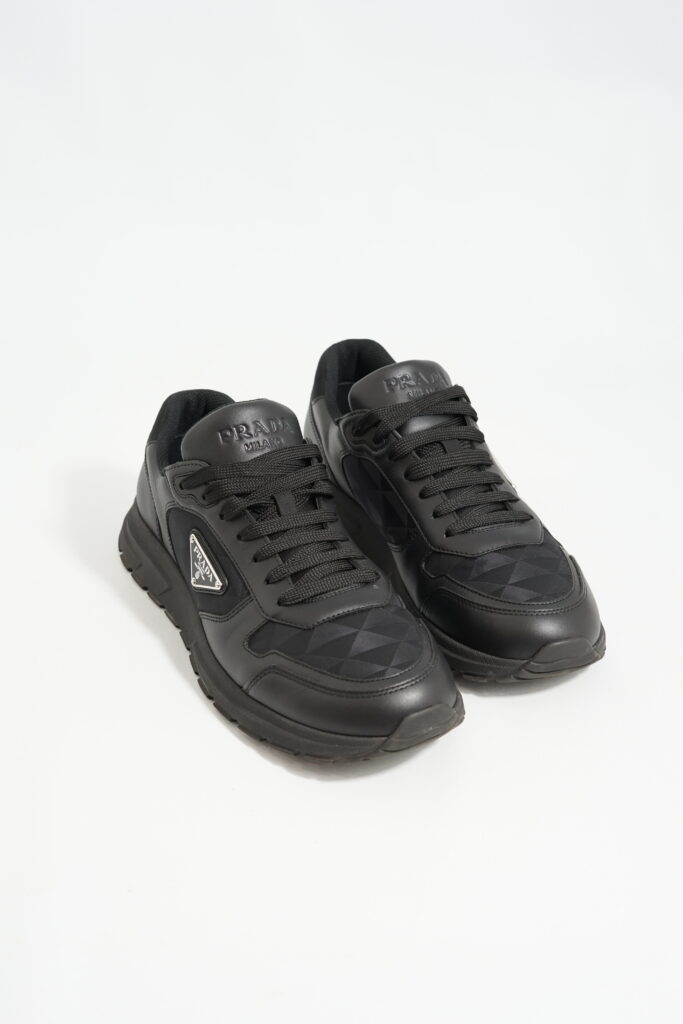 Prada Prax 2.0 Re-Nylon and Leather Sneaker Black