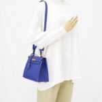 Hermes Kelly 25 Epsom Bleu Electrique GHW