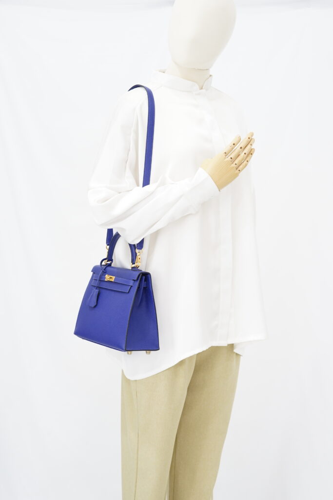 Hermes Kelly 25 Epsom Bleu Electrique GHW