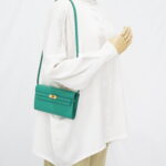 Hermes Kelly Wallet To Go Epsom Vert Jade GHW
