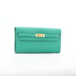 Hermes Kelly Wallet To Go Epsom Vert Jade GHW