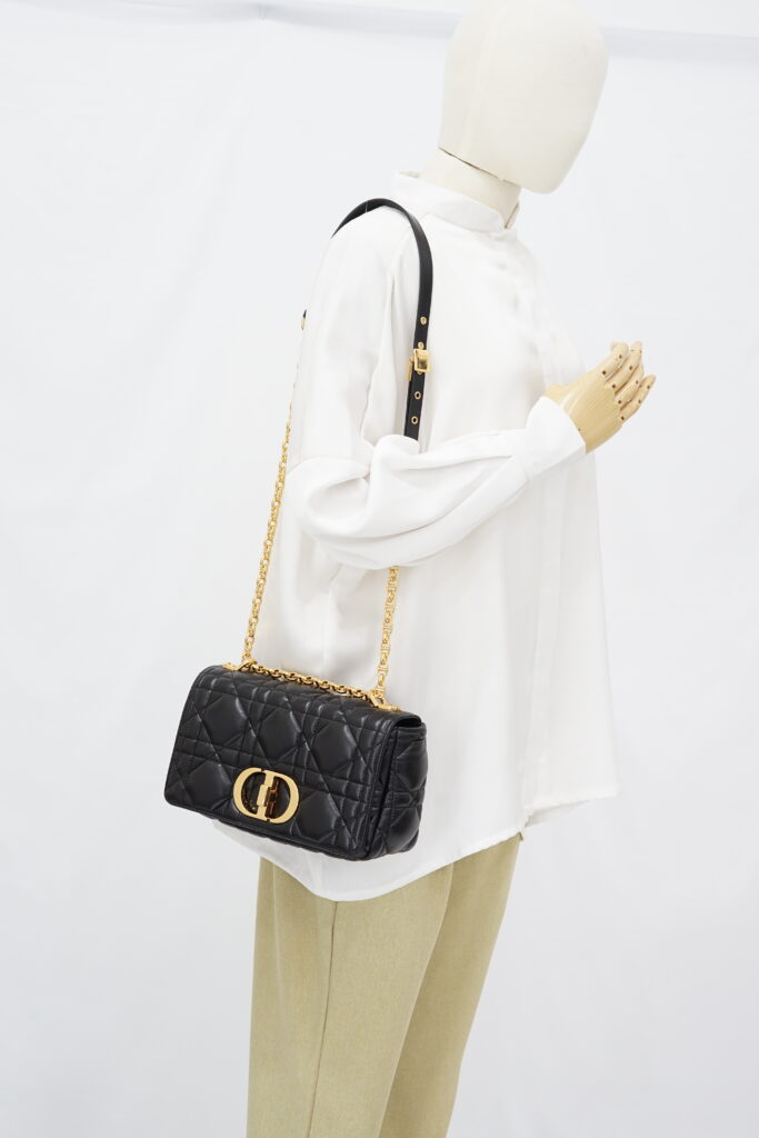 Dior Medium Caro Padded Black GHW