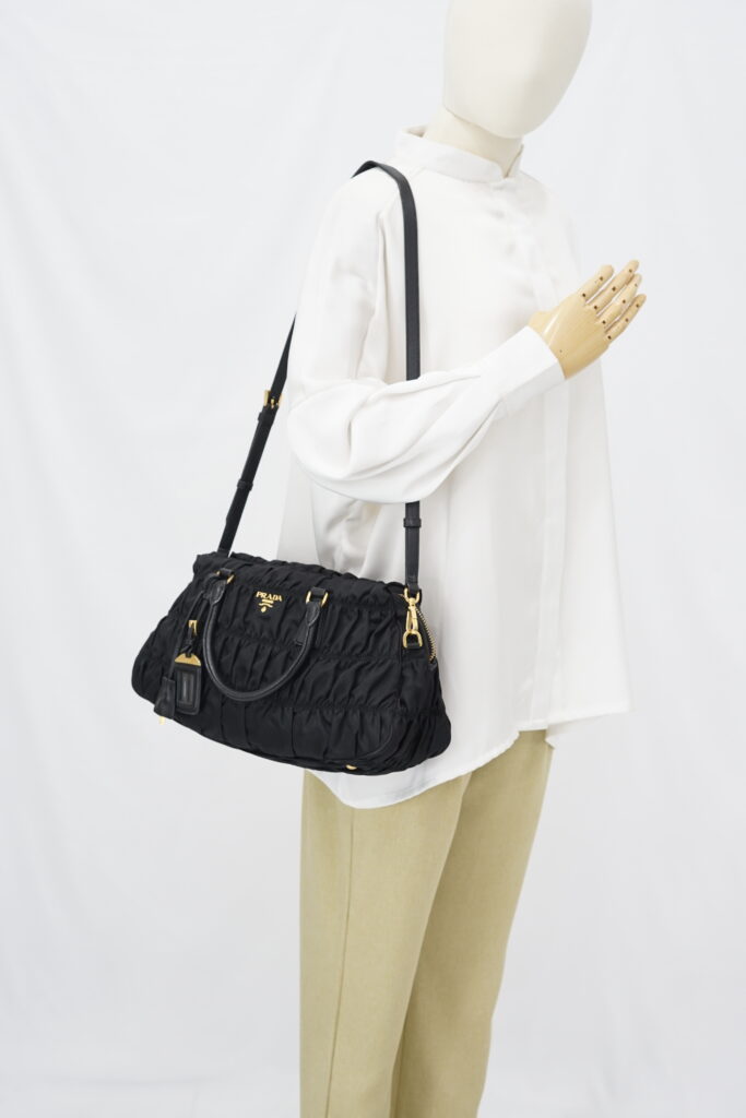 Prada Gaufre Tote Bag Tessuto Nylon Black