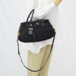 Prada Gaufre Tote Bag Tessuto Nylon Black