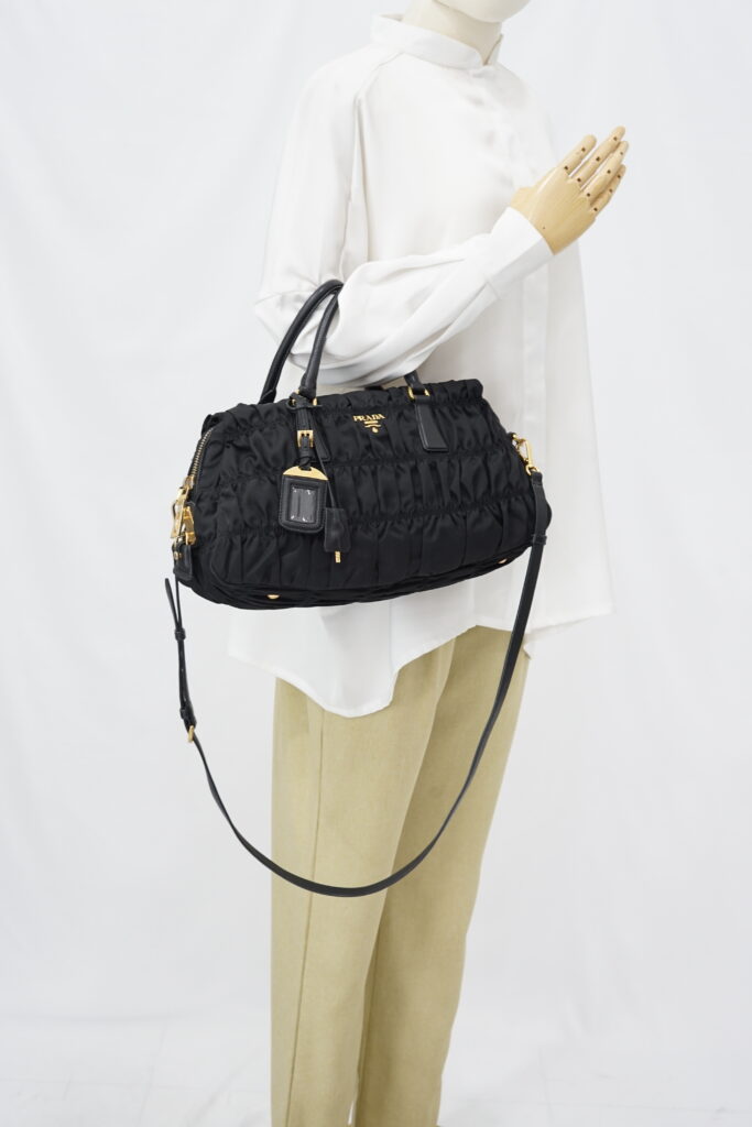 Prada Gaufre Tote Bag Tessuto Nylon Black
