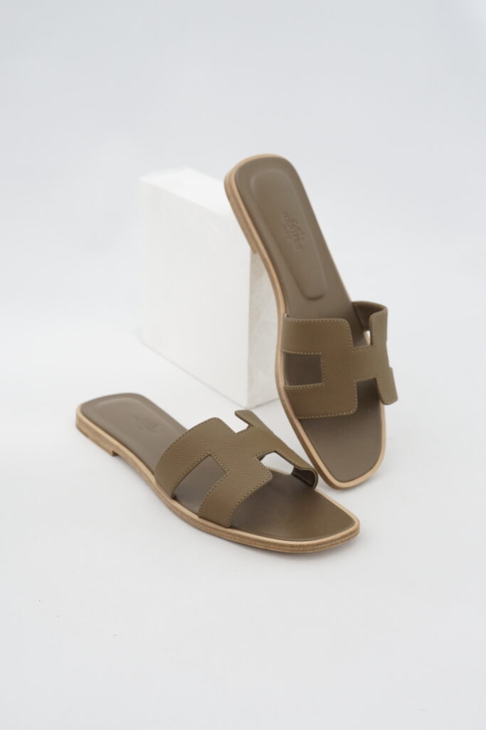 Hermes Oran Sandal Etoupe