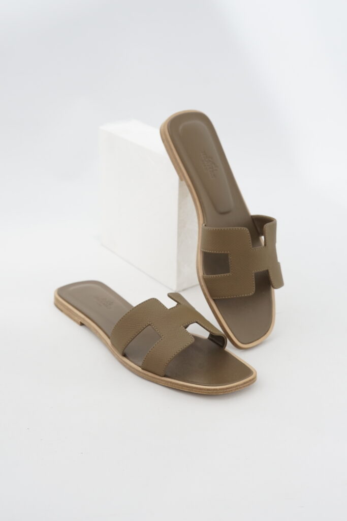 Hermes Oran Sandal Etoupe