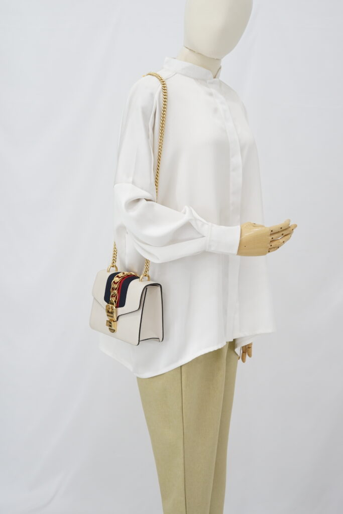 Gucci Mini Sylvie White GHW