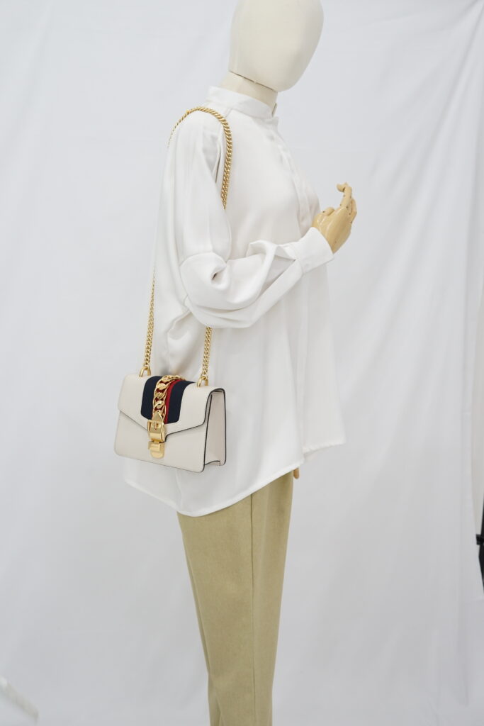 Gucci Mini Sylvie White GHW