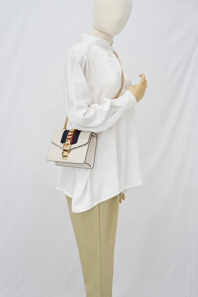 Gucci Mini Sylvie White GHW